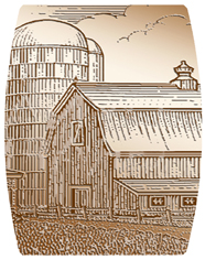 DAREC-564-BZ Barn Scene Bronze